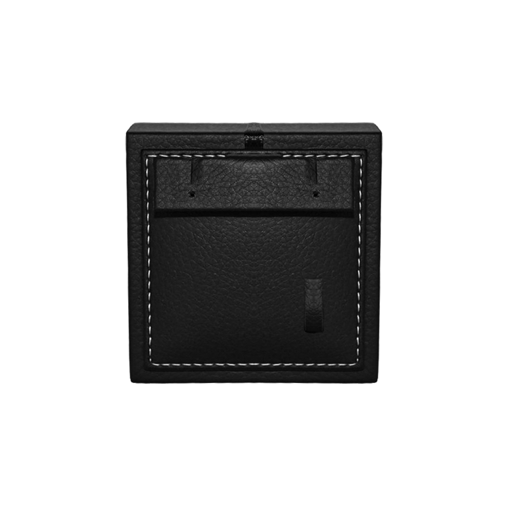 Ring & Earring Stand / Black Leather / 80 x 80 x 25