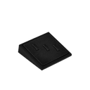 Ring Stand / Black Leather / 90 x 90 x 25