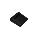 Ring & Earring Short T-bar / Black Leather / 70 x 70 x 25