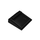 Ring & Earring Short T-Stand / Black Leather / 80 x 80 x 25